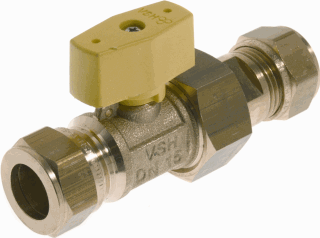 Gaskogelkraan 22X22MM KNEL+KOPP (Bonfix)